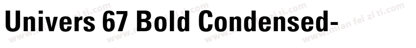 Univers 67 Bold Condensed字体转换